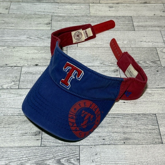 Texas Rangers Stitched Visor Hat MLB Baseball '47 One Size Genuine Merchandise - Picture 4 of 11